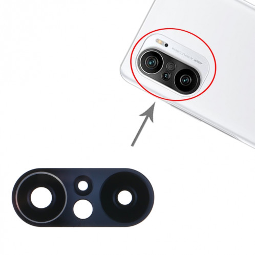 10 PCS BACK Camera Lens pour Xiaomi Redmi K40 PRO / REDMI K40 M2012K11AC M2012K11C SH1923443-04