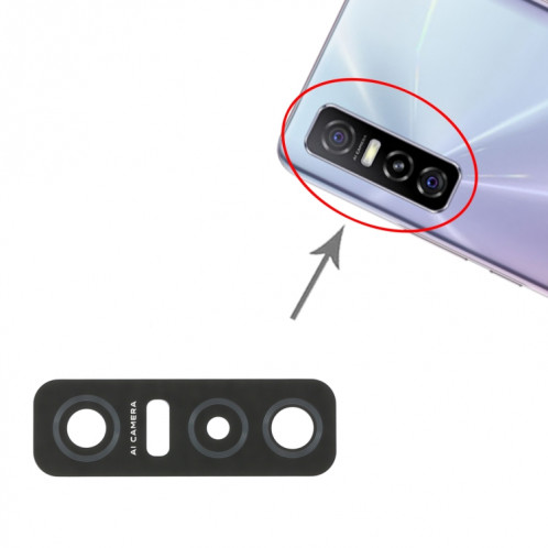 Pour Vivo Y73s / S7e 5G V2031A Objectif de caméra arrière 10pcs SH19341175-04