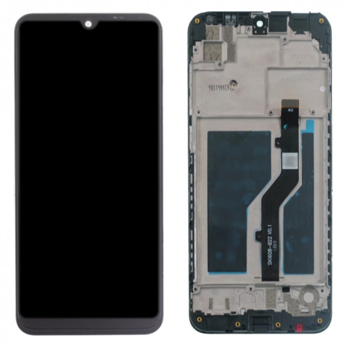 Écran LCD OEM pour ZTE Blade A5 2020 Ensemble complet de numériseur avec cadre (noir) SH973B1822-04