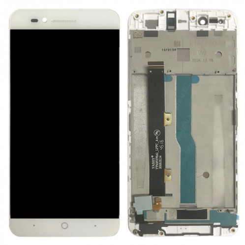 Écran LCD OEM pour ZTE Blade A610 / A610C / A612 Assemblage complet du numériseur avec cadre (blanc) SH977W996-06