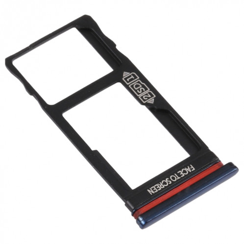 Plateau de carte SIM + plateau de carte Micro SD pour Motorola Moto One Vision / P50 (Noir) SH026B1947-04