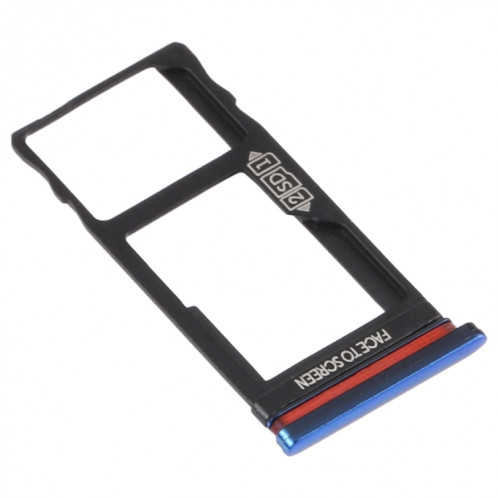 Plateau de carte SIM + plateau de carte Micro SD pour Motorola Moto One Vision / P50 (Bleu) SH026L1007-04