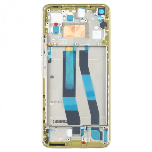 Plaque de lunette de cadre LCD de boîtier avant d'origine pour Xiaomi Mi 11 Lite 5G / mi 11 Jeunesse (jaune) SH051Y988-07
