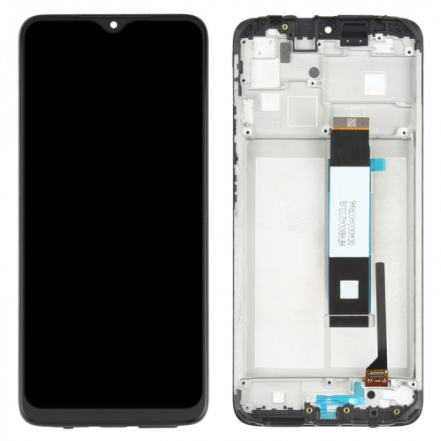 Écran LCD et numériseur Assemblage complet avec cadre pour Xiaomi Redmi Note 9 4G / Poco M3 M2010J19SC M2010J19CG (Noir) SH061B388-07