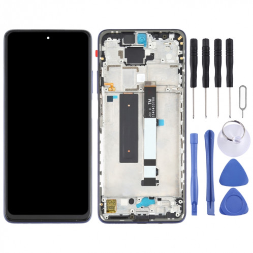 Écran LCD d'origine et numériseur Assemblage complet avec cadre pour Xiaomi Redmi Note 9 PRO 5G / MI 10T LITE 5G M2007J17C M2007J17G (Bleu) SH062L1609-07