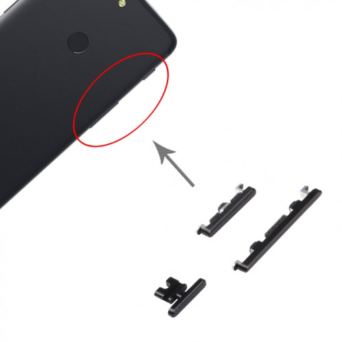 Pour le bouton d'alimentation et le bouton de contrôle du volume OnePlus 5T / 5 (noir) SH068B1862-04