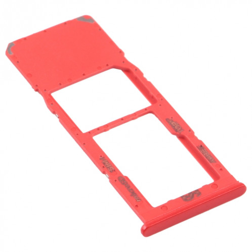 Pour Samsung Galaxy A12 SM-A125 Plateau de carte SIM + Plateau de carte Micro SD (Rouge) SH077R82-04