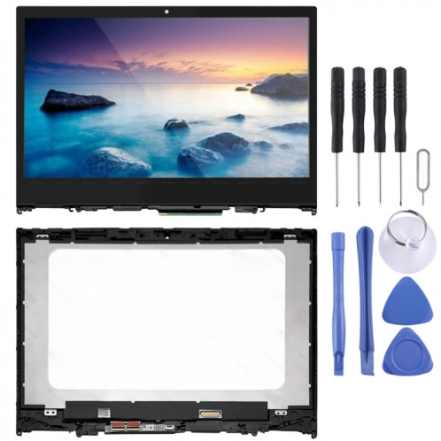 Écran LCD OEM 1366 x 768 HD pour Lenovo IdeaPad Flex 5-14 5-1470 5-1480 Assemblage complet du numériseur avec cadre (Noir) SH133B1870-04