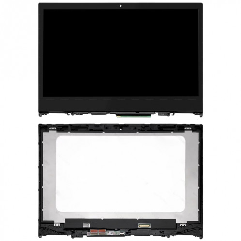 Écran LCD OEM 1366 x 768 HD pour Lenovo IdeaPad Flex 5-14 5-1470 5-1480 Assemblage complet du numériseur avec cadre (Noir) SH133B1870-04