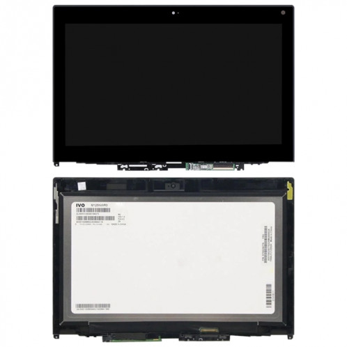 Écran LCD OEM 1366 x 768 HD pour Lenovo Thinkpad 12,5 pouces Yoga 260 Digitizer Assemblage complet avec cadre (Noir) SH137B851-04