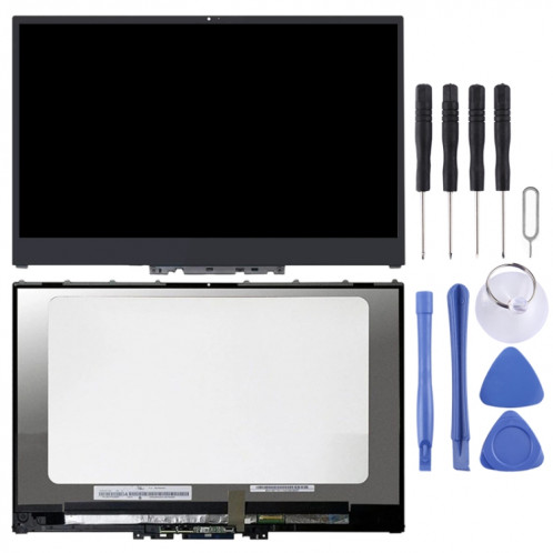 Écran LCD OEM 1920 x 1080 FHD 30 broches pour Lenovo Yoga 720-15 720-15IKB Assemblage complet du numériseur avec cadre (Noir) SH143B783-04