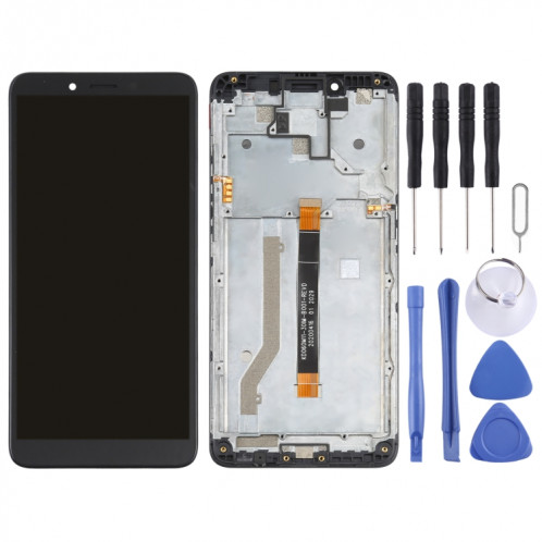 Écran LCD et numériseur Assemblage complet avec cadre pour Nokia C3 (Noir) SH64BL79-07