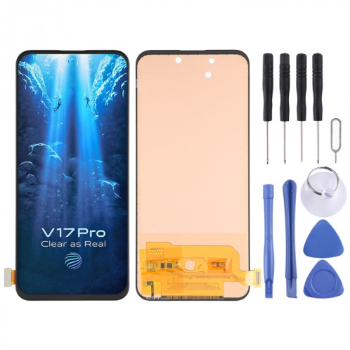 Écran LCD en matériau TFT et ensemble complet de numériseur (ne prenant pas en charge l'identification des empreintes digitales) pour Vivo V17 Pro SH218449-06