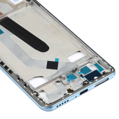 Plaque de lunette LCD de boîtier d'origine avant pour Xiaomi Poco F3 M2012K11AG (bleu) SH197L364-07