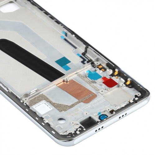 Plaque de lunette LCD de boîtier d'origine avant pour Xiaomi Poco F3 M2012K11AG (blanc) SH197W243-07