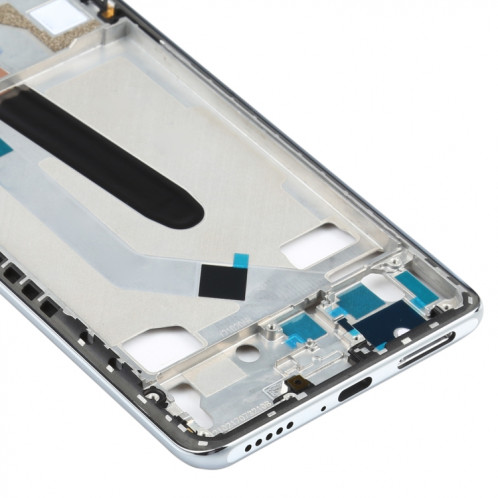 Plaque de lunette LCD de boîtier d'origine avant pour Xiaomi Poco F3 M2012K11AG (blanc) SH197W243-07