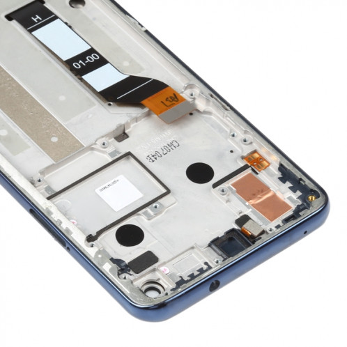 Écran LCD et numériseur Assemblage complet avec cadre pour Motorola One Action XT2013-1 XT2013-2 XT2013-4 (bleu) SH201L983-07