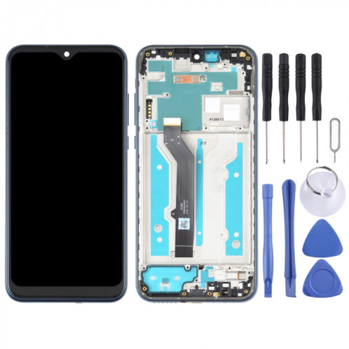 Écran LCD et numérisation Assemblage complet avec cadre pour Motorola Moto E (2020) (bleu) SH203L1324-07