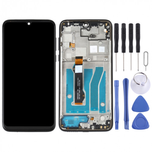 Écran LCD et numériseur Assemblage complet avec cadre pour Motorola Moto G8 Plus XT2019 XT2019-2 (Noir) SH204B1795-07