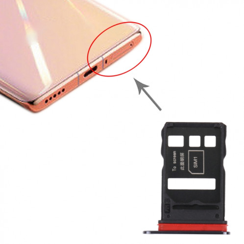 Plateau de carte SIM + plateau de carte SIM pour l'honneur V40 5G (Noir) SH210B333-04