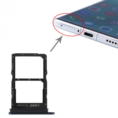 Plateau de carte SIM + plateau de carte SIM pour Huawei Nova 8 5G (vert) SH212G1257-04