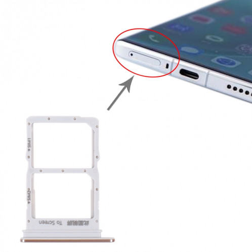 Plateau de carte SIM + plateau de carte SIM pour Huawei Nova 8 5G (argent) SH212S1253-04
