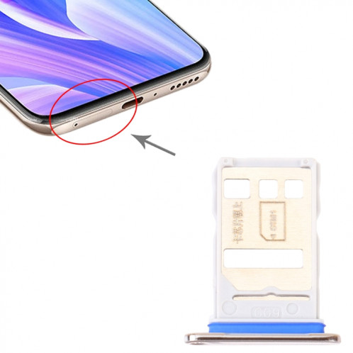 Plateau de carte SIM + Bac de carte NM pour Huawei Profitez de 20 plus 5g (argent) SH219S732-04