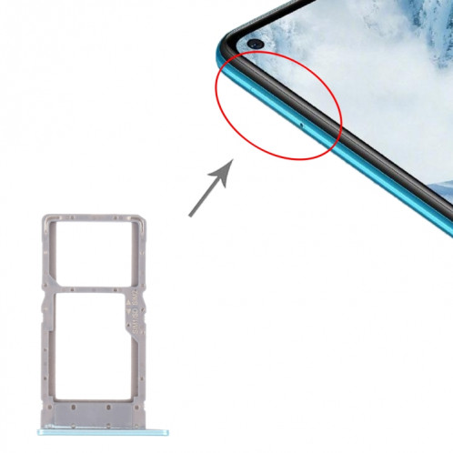 Plateau de carte SIM + plateau de carte SIM / plateau de carte micro SD pour Huawei Maimang 9 (vert) SH220G256-04