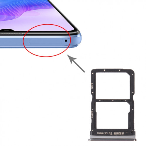 Plateau de carte SIM + Bac de carte NM pour Huawei Profitez de 20 PRO (Gold) SH222J1060-04