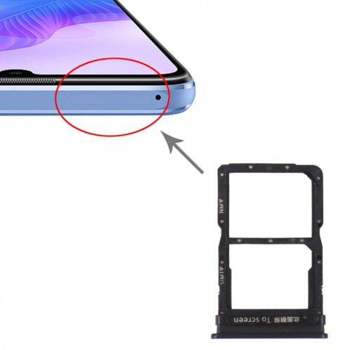 Plateau de carte SIM + Bac de carte NM pour Huawei Profitez de 20 PRO (Bleu) SH222L1134-04