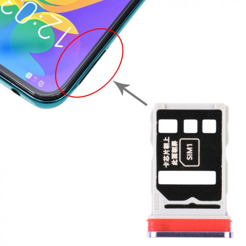 Plateau de carte SIM + plateau de carte SIM pour Honor Play4 Pro (violet) SH223P459-04