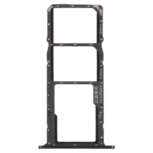 Plateau de carte SIM + plateau de carte SIM + plateau de carte micro SD pour l'honneur 8s 2020 (Noir) SH225B718-04