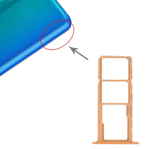 Plateau de carte SIM + plateau de carte SIM + plateau de carte Micro SD pour Honor 8s 2020 (Or) SH225J700-04