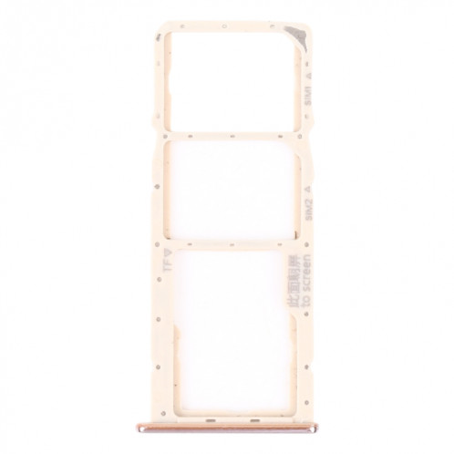 Plateau de carte SIM + plateau de carte SIM + plateau de carte micro SD pour Huawei Y5P (or) SH227J334-04