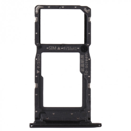 Plateau de carte SIM + plateau de carte SIM / plateau de carte micro SD pour l'honneur 9S (noir) SH228B1721-04