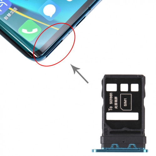 Plateau de carte SIM + plateau de carte SIM pour Huawei Nova 7 Pro 5G (Vert) SH229G584-04