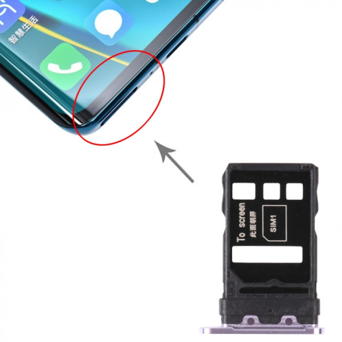 Plateau de carte SIM + plateau de carte SIM pour Huawei Nova 7 PRO 5G (Space Silver) SH29TS1955-04