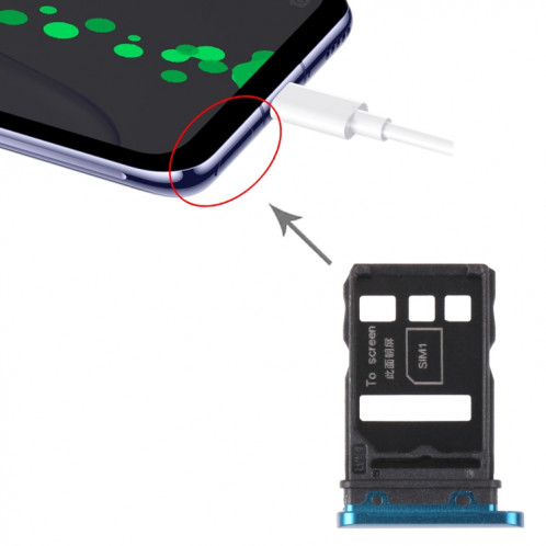 Plateau de carte SIM + plateau de carte SIM pour Huawei Nova 7 5G (vert) SH230G396-04