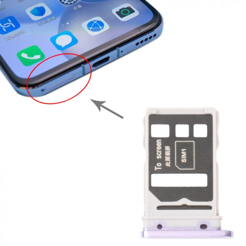 Plateau de carte SIM + plateau de carte SIM pour l'honneur 30 (Space Silver) SH31TS121-04