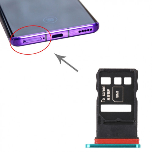 Plateau de carte SIM + plateau de carte SIM pour l'honneur 30 PRO (vert) SH232G883-04