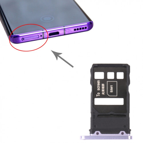 Plateau de carte SIM + plateau de carte SIM pour l'honneur 30 pro (violet) SH232P571-04