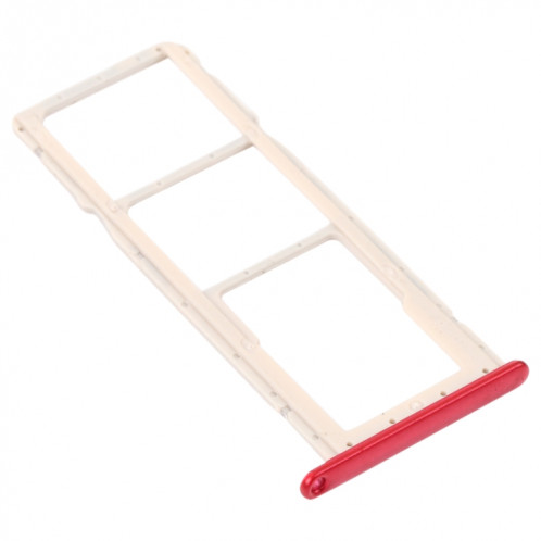 Plateau de carte SIM + plateau de carte SIM + plateau de carte micro SD pour l'honneur 8A 2020 (rouge) SH233R933-04