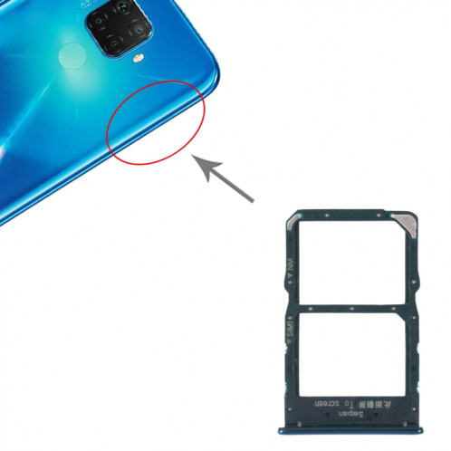 Plateau de carte SIM + Bac de carte NM pour Huawei Mate 30 Lite (Vert) SH240G433-04