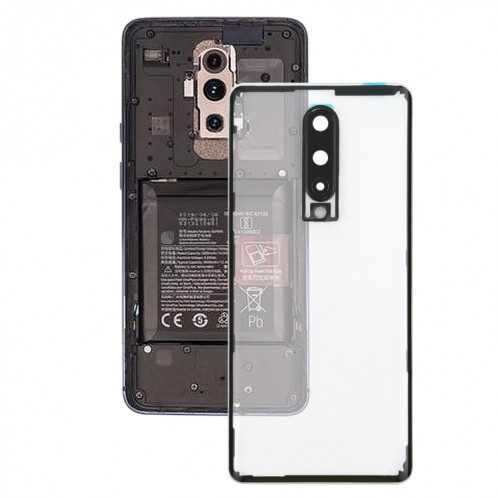 Pour le couvercle arrière de la batterie OnePlus 8 avec objectif d'appareil photo (transparent) SH49TL0-07