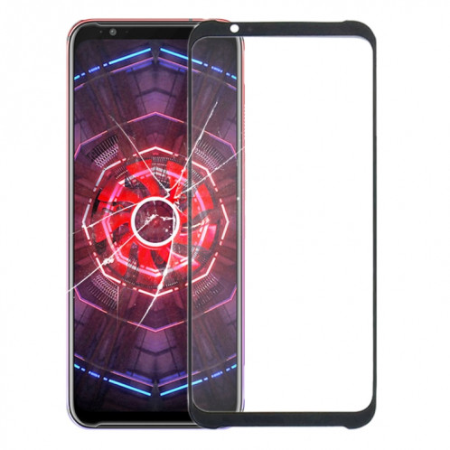 Écran avant Objectif en verre extérieur pour ZTE Nubia Rouge Magic 3 / Rouge Magic 3S NX629J (Noir) SH309B1242-03