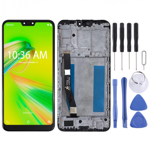 Écran LCD et numériseur Assemblage complet avec cadre pour Asus Zenfone Max Plus (M2) ZB634KL A001D (Noir) SH351B165-05