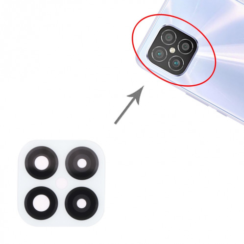 10 PCS Back Camera Lens pour Huawei Nova 8 SE (Blanc) SH458W745-04