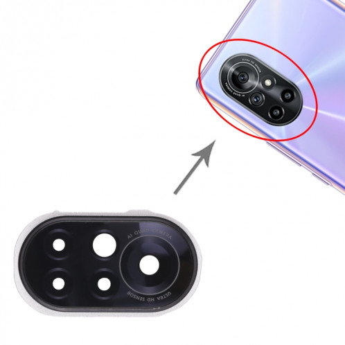 10 pochette de caméra PCS pour Huawei Nova 8 5G (Noir) SH462B219-04