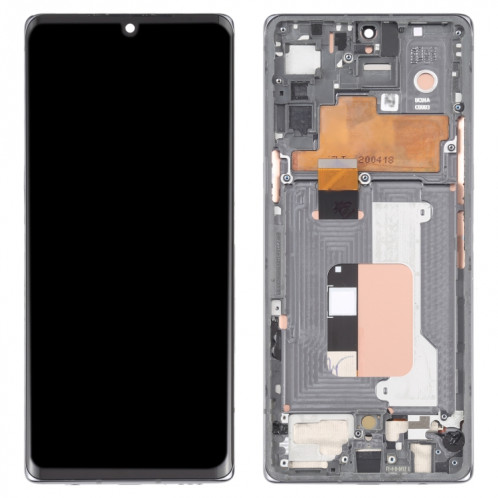 Écran LCD d'origine pour LG Velvet 5G LM-G900N LM-G900EM LM-G900 LM-G900TM Assemblage complet du numériseur avec cadre (Argent) SH484B1176-06