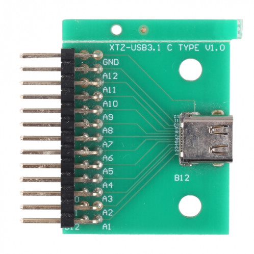 Test de test féminin positif et négatif double face USB 3.1 avec connecteur femelle PCB 24P SH2512681-04